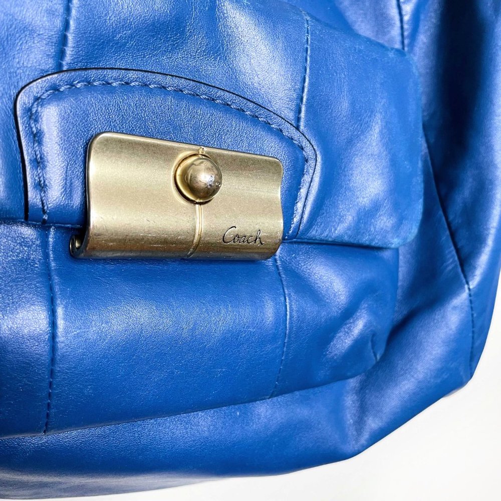 ⚡️SOLD⚡️ coach large blue leather kristin hobo bag - Picture 4 of 15